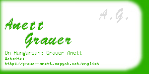 anett grauer business card